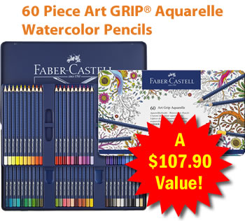 Faber-Castell Watercolour Pencil ART GRIP AQUARELLE (Tin of 12)