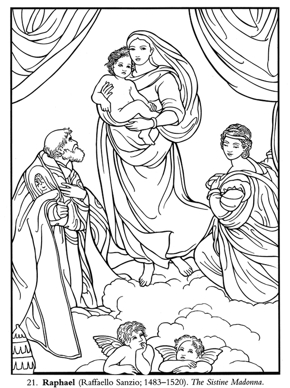 Italian Renaissance Art Coloring Pages Sketch Coloring Page