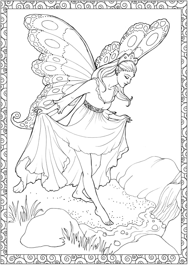 fairy coloring book pages - photo #32