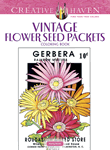 Creative Haven Vintage Flower Seed Packets Coloring Book