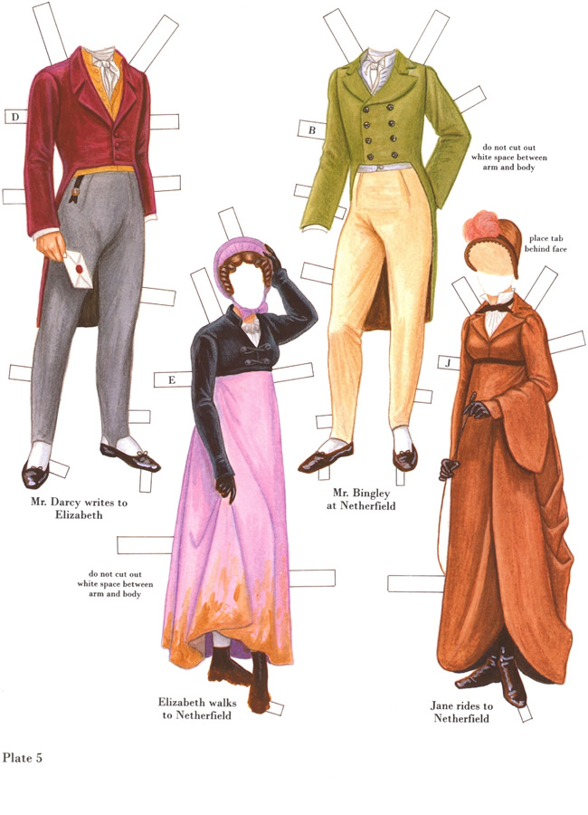 pride and prejudice paper dolls