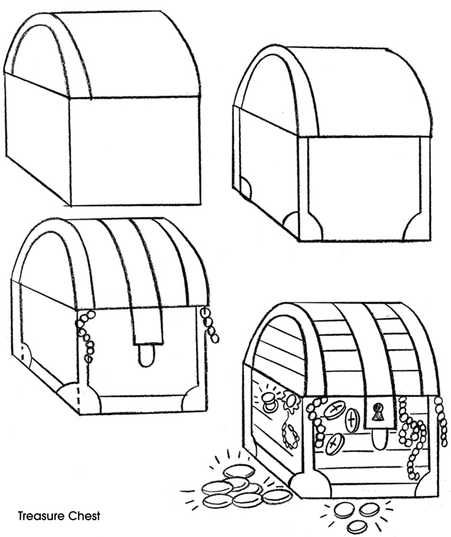 Как рисовать сундук