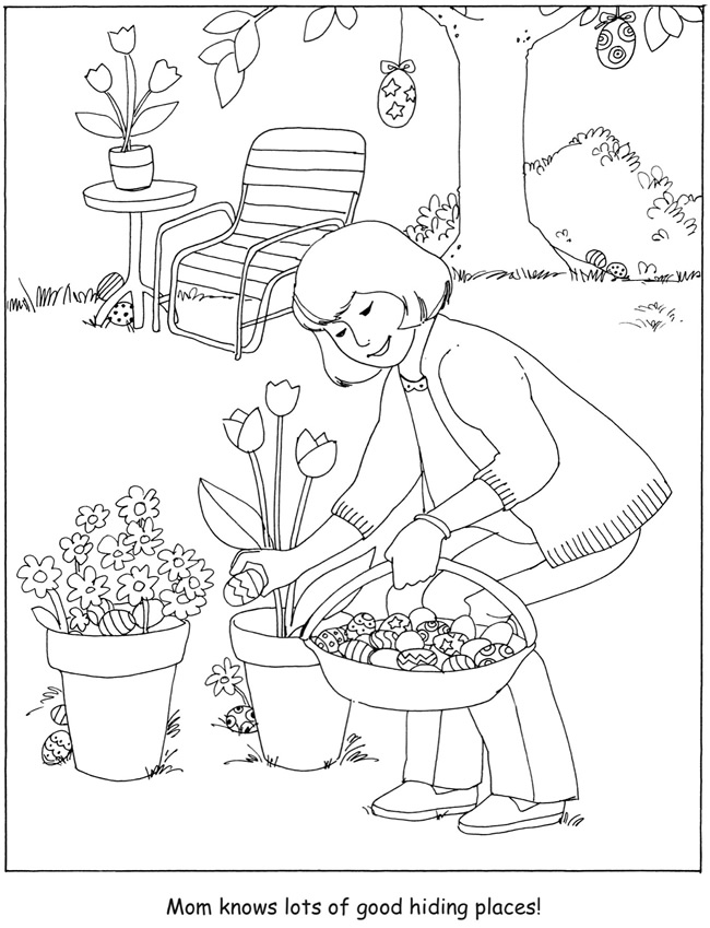 Easter Egg Hunt Coloring Pages 10