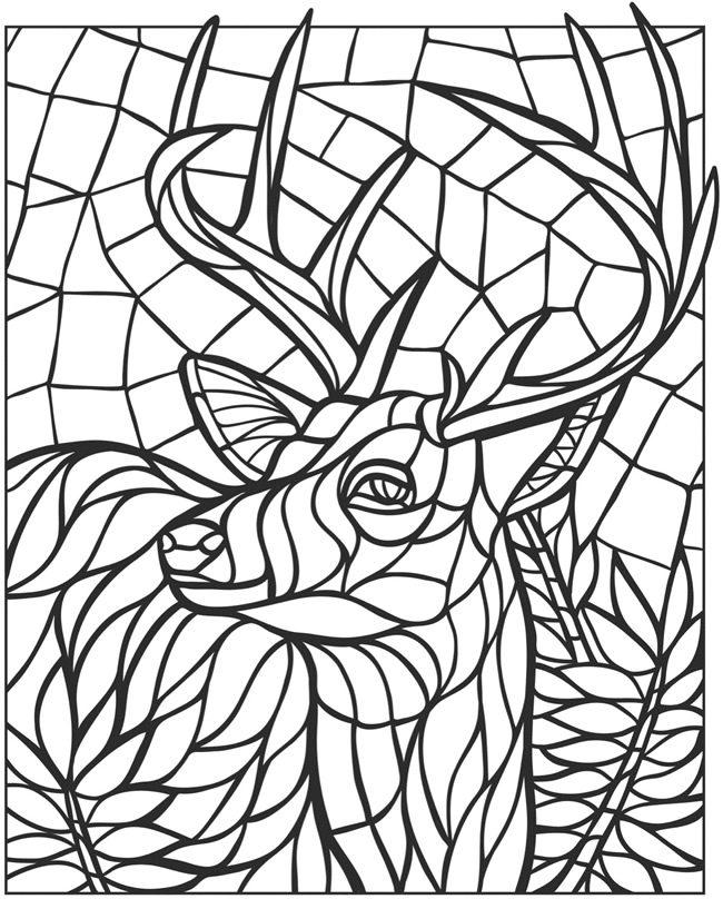 mosaic coloring pages free printable
