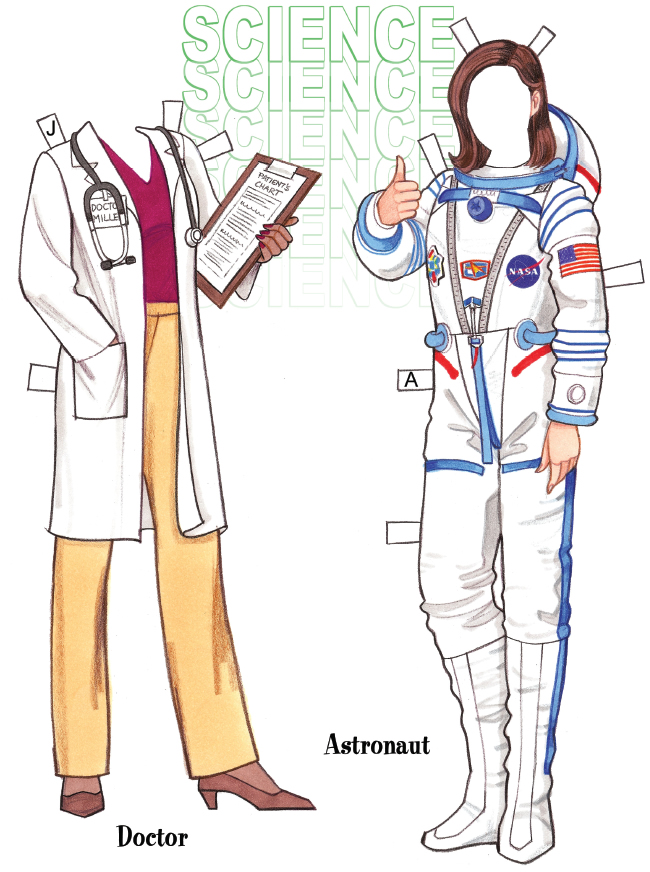 astronaut paper doll
