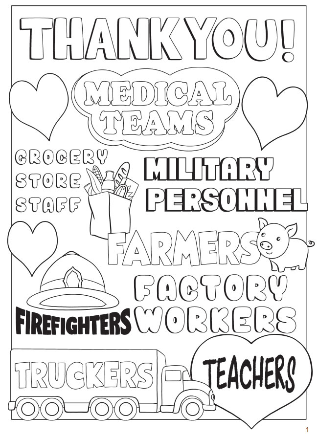military thank you coloring pages